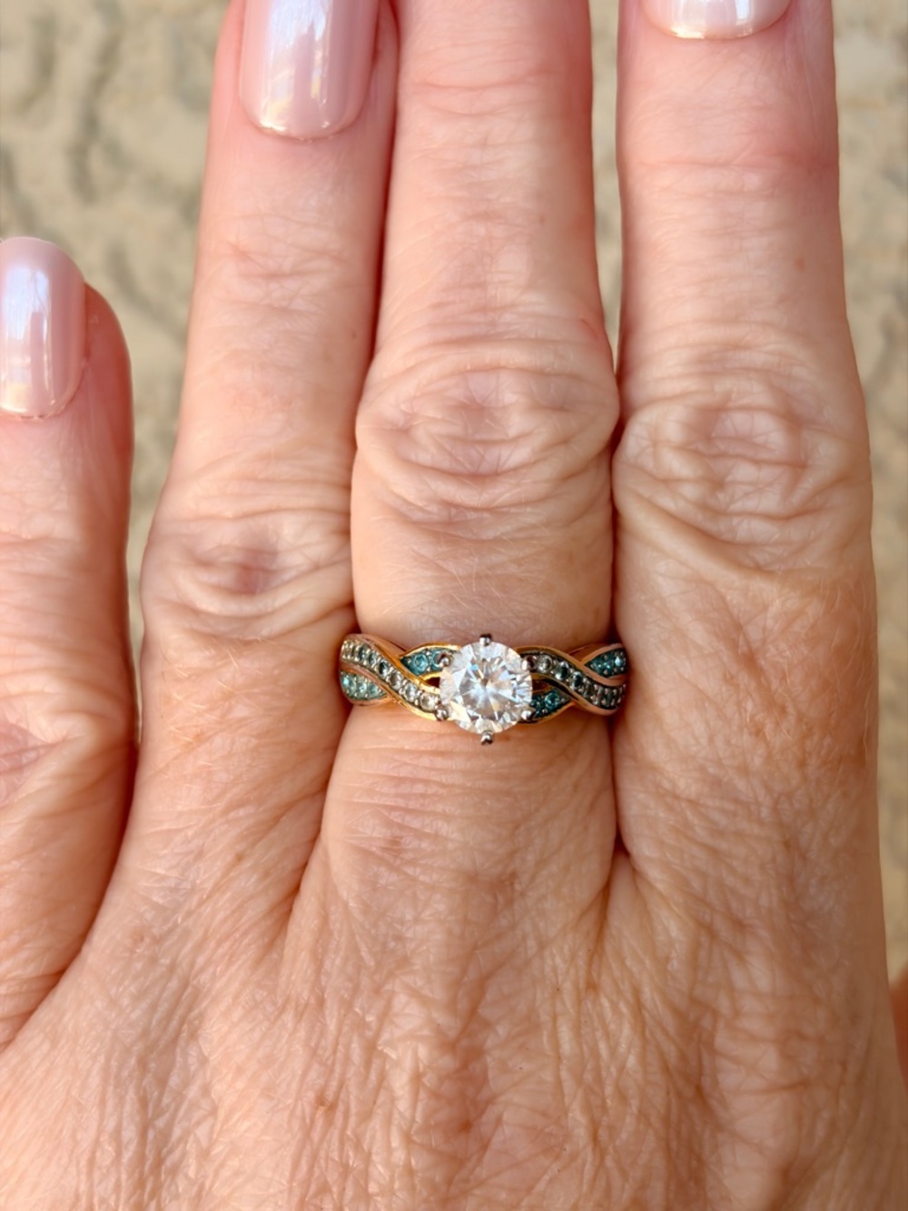 Danbury Mint Birthstone Swirl Personalized Ring